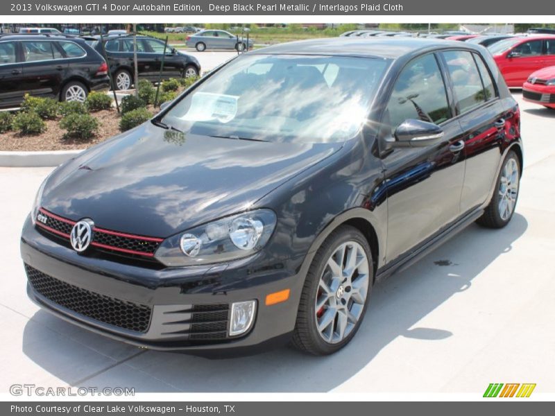 Deep Black Pearl Metallic / Interlagos Plaid Cloth 2013 Volkswagen GTI 4 Door Autobahn Edition