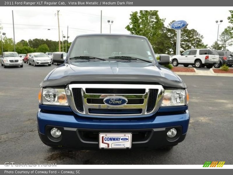 Vista Blue Metallic / Medium Dark Flint 2011 Ford Ranger XLT Regular Cab