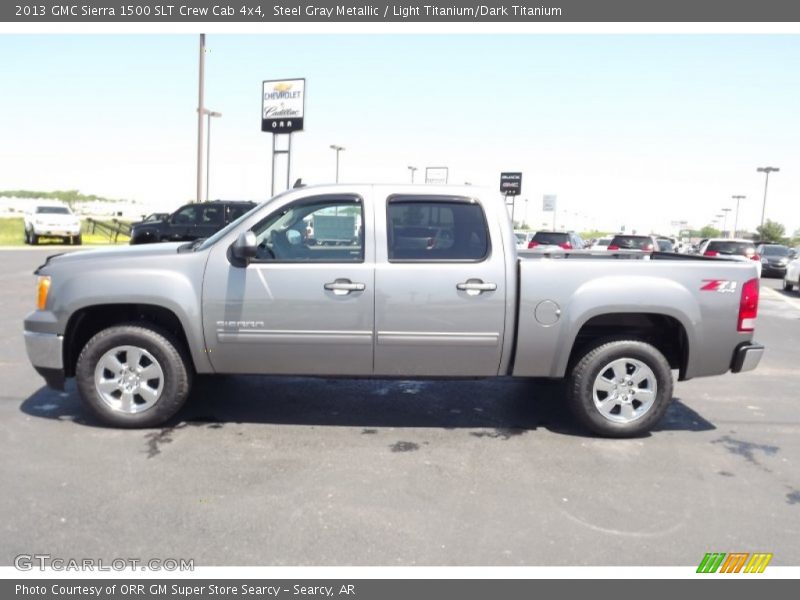 Steel Gray Metallic / Light Titanium/Dark Titanium 2013 GMC Sierra 1500 SLT Crew Cab 4x4