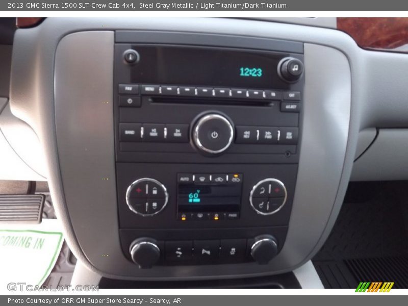 Steel Gray Metallic / Light Titanium/Dark Titanium 2013 GMC Sierra 1500 SLT Crew Cab 4x4