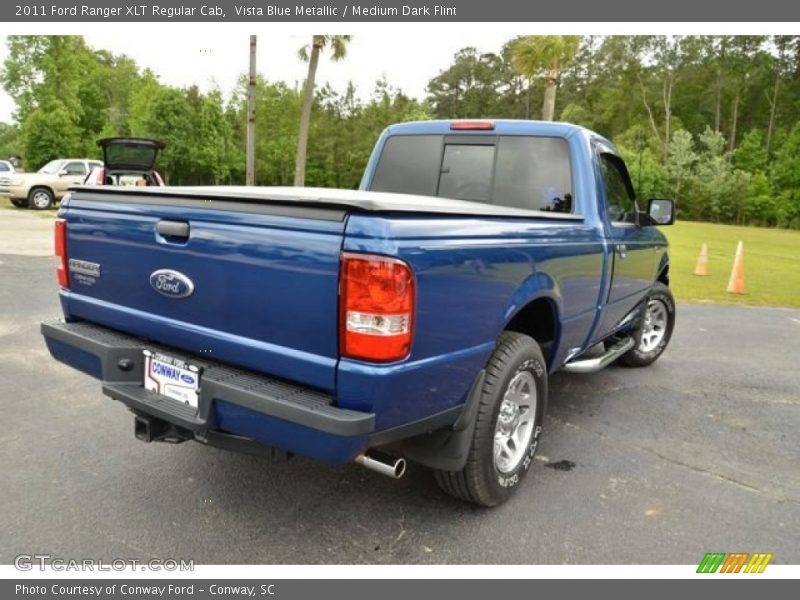 Vista Blue Metallic / Medium Dark Flint 2011 Ford Ranger XLT Regular Cab