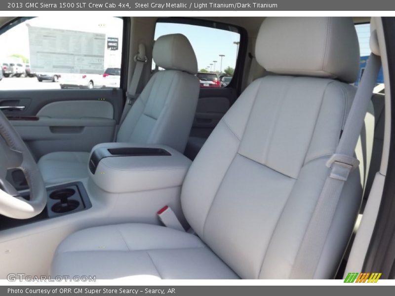Steel Gray Metallic / Light Titanium/Dark Titanium 2013 GMC Sierra 1500 SLT Crew Cab 4x4