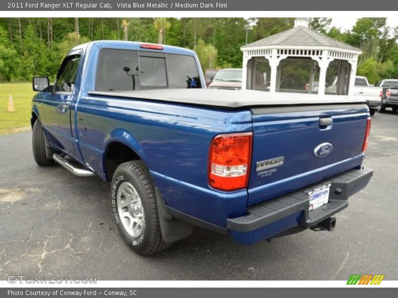 Vista Blue Metallic / Medium Dark Flint 2011 Ford Ranger XLT Regular Cab