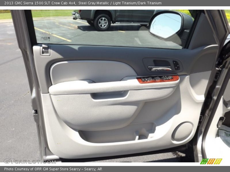 Steel Gray Metallic / Light Titanium/Dark Titanium 2013 GMC Sierra 1500 SLT Crew Cab 4x4