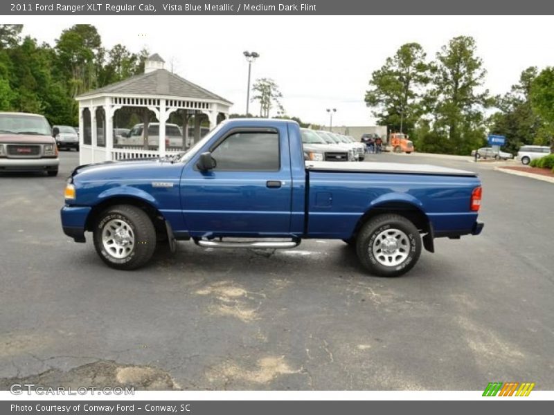 Vista Blue Metallic / Medium Dark Flint 2011 Ford Ranger XLT Regular Cab