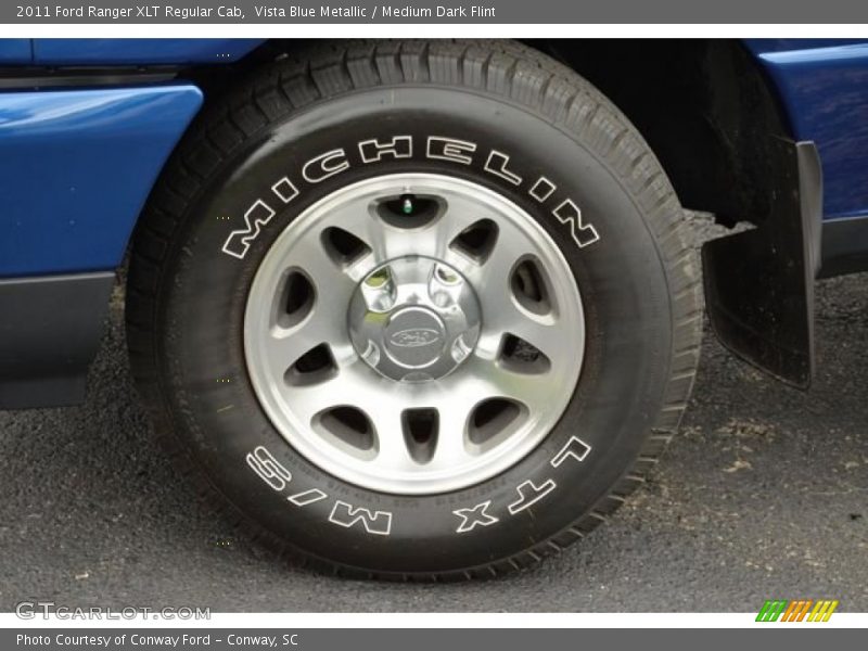 Vista Blue Metallic / Medium Dark Flint 2011 Ford Ranger XLT Regular Cab