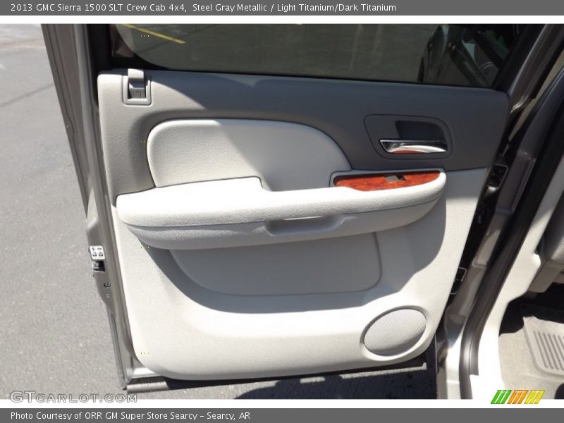 Steel Gray Metallic / Light Titanium/Dark Titanium 2013 GMC Sierra 1500 SLT Crew Cab 4x4