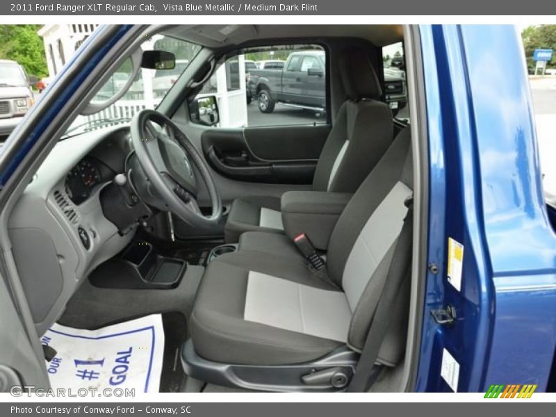 Vista Blue Metallic / Medium Dark Flint 2011 Ford Ranger XLT Regular Cab