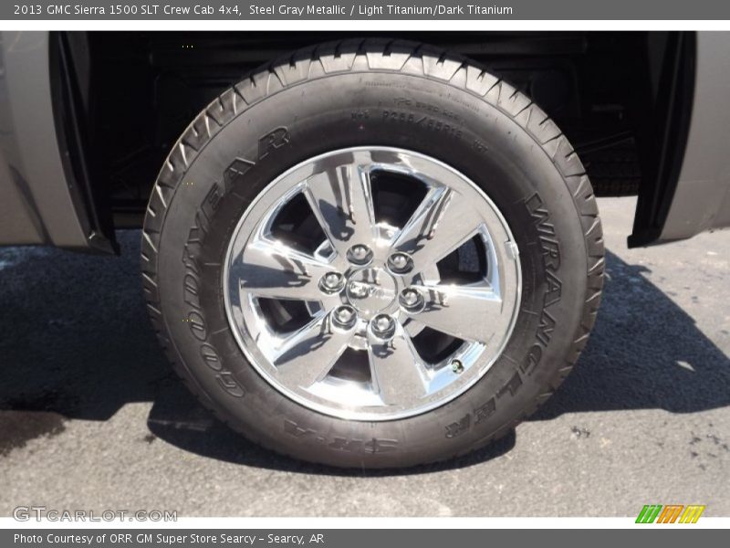 Steel Gray Metallic / Light Titanium/Dark Titanium 2013 GMC Sierra 1500 SLT Crew Cab 4x4