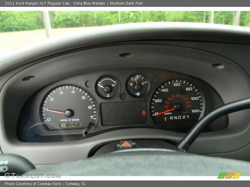 Vista Blue Metallic / Medium Dark Flint 2011 Ford Ranger XLT Regular Cab