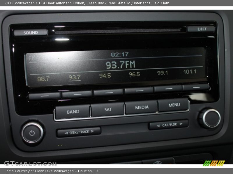 Deep Black Pearl Metallic / Interlagos Plaid Cloth 2013 Volkswagen GTI 4 Door Autobahn Edition