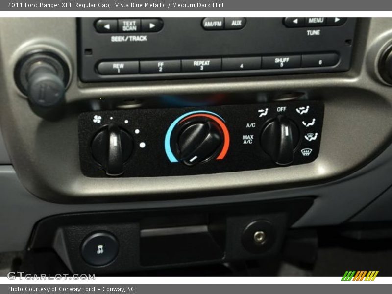 Vista Blue Metallic / Medium Dark Flint 2011 Ford Ranger XLT Regular Cab