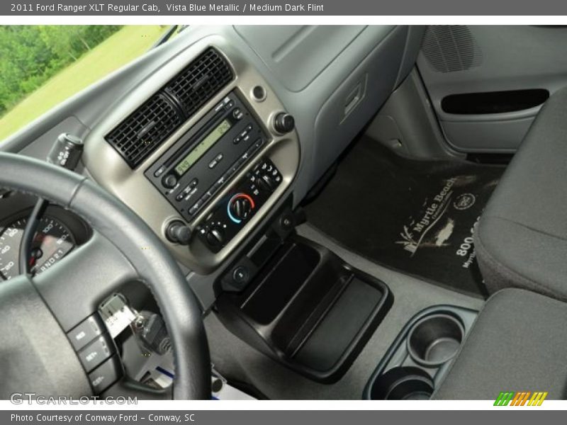 Vista Blue Metallic / Medium Dark Flint 2011 Ford Ranger XLT Regular Cab
