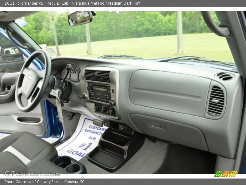 Vista Blue Metallic / Medium Dark Flint 2011 Ford Ranger XLT Regular Cab