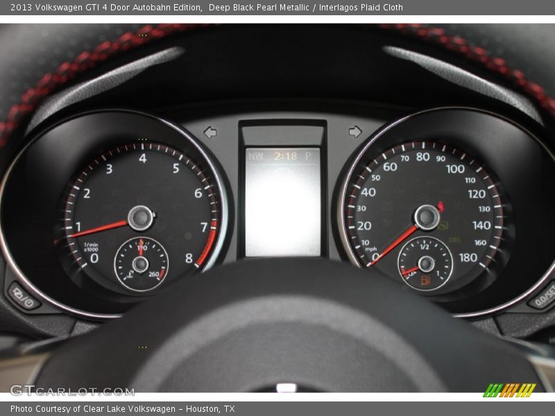Deep Black Pearl Metallic / Interlagos Plaid Cloth 2013 Volkswagen GTI 4 Door Autobahn Edition