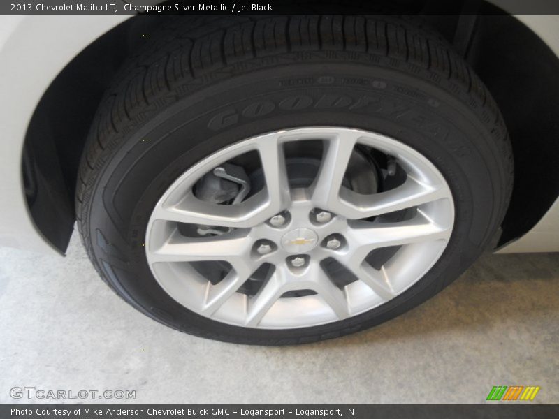 Champagne Silver Metallic / Jet Black 2013 Chevrolet Malibu LT