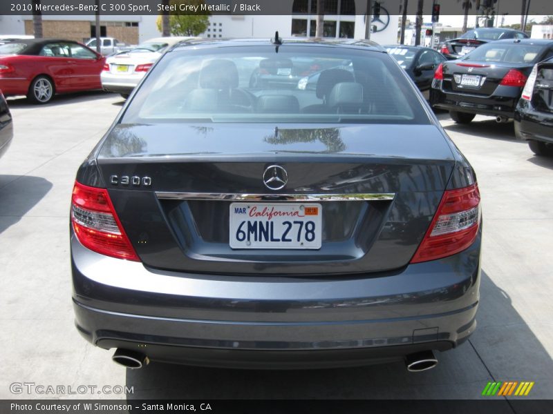Steel Grey Metallic / Black 2010 Mercedes-Benz C 300 Sport
