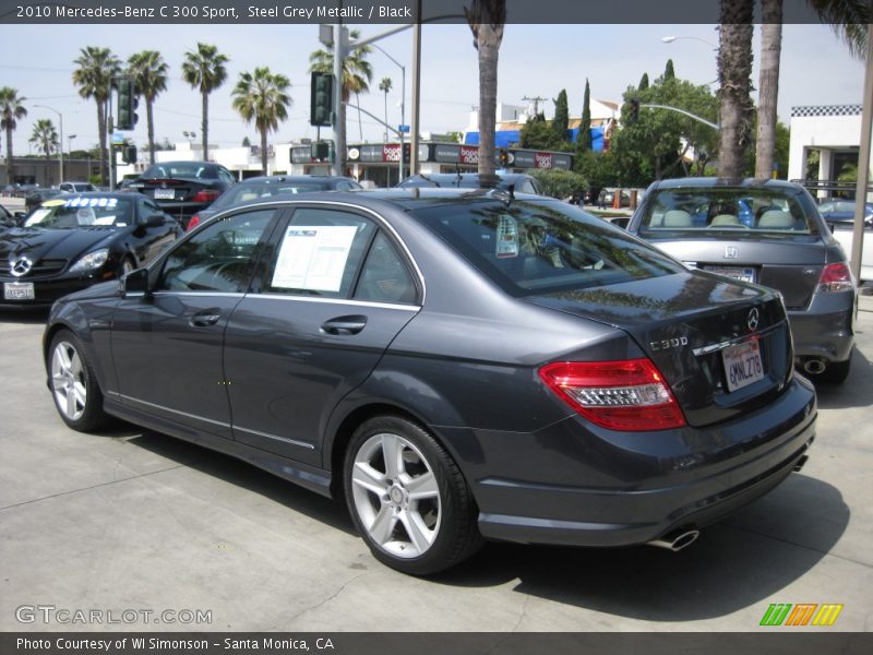 Steel Grey Metallic / Black 2010 Mercedes-Benz C 300 Sport