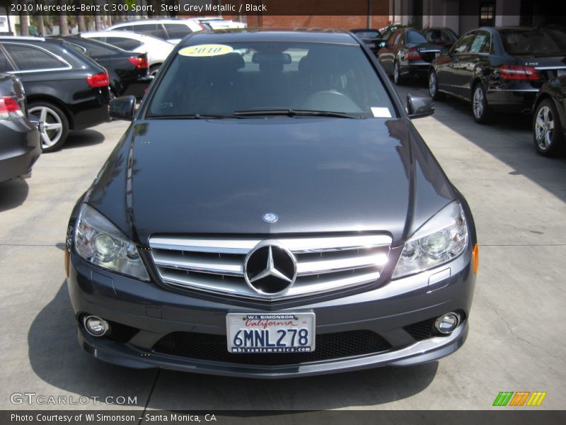 Steel Grey Metallic / Black 2010 Mercedes-Benz C 300 Sport