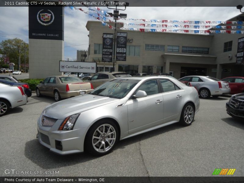 Radiant Silver Metallic / Light Titanium 2011 Cadillac CTS -V Sedan