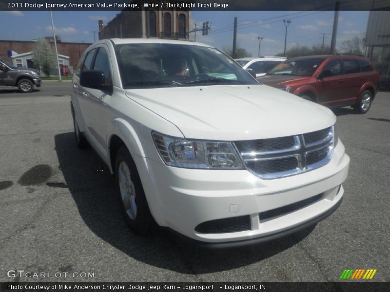White / Black/Light Frost Beige 2013 Dodge Journey American Value Package