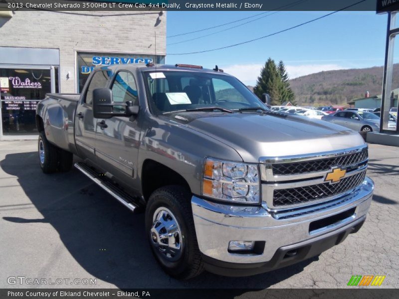 Graystone Metallic / Ebony 2013 Chevrolet Silverado 3500HD LT Crew Cab 4x4 Dually