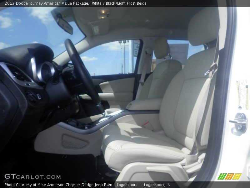 White / Black/Light Frost Beige 2013 Dodge Journey American Value Package