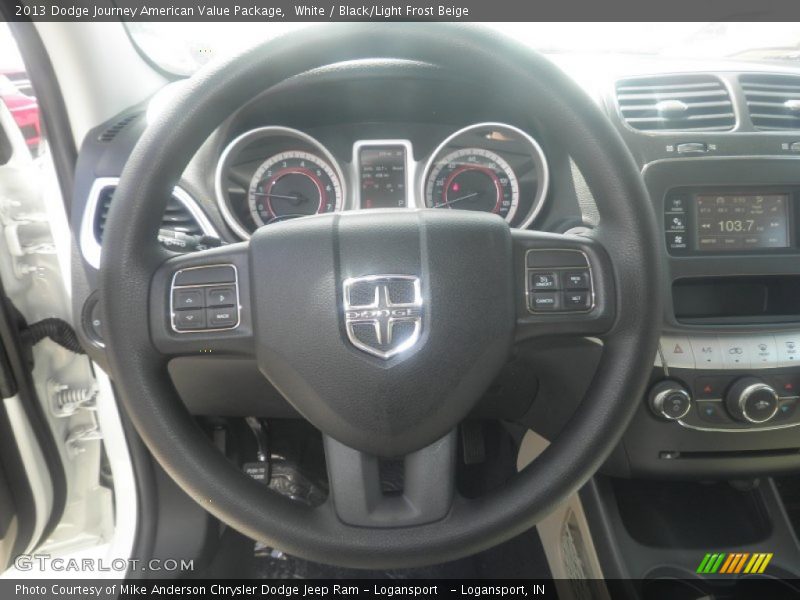 White / Black/Light Frost Beige 2013 Dodge Journey American Value Package