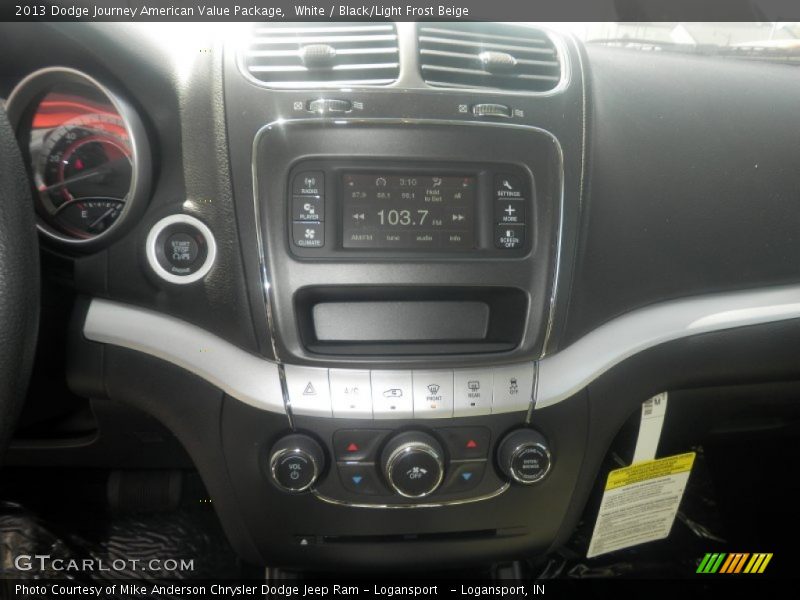 White / Black/Light Frost Beige 2013 Dodge Journey American Value Package