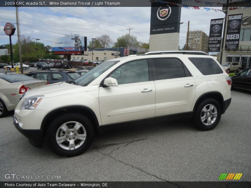 White Diamond Tricoat / Light Titanium 2009 GMC Acadia SLT