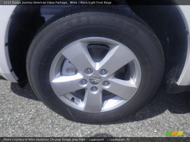White / Black/Light Frost Beige 2013 Dodge Journey American Value Package