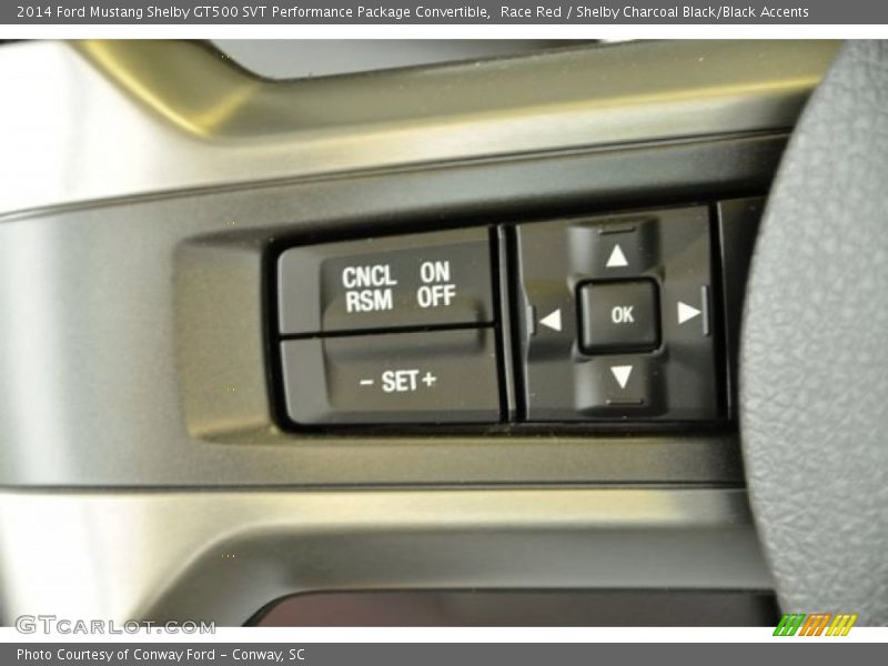Controls of 2014 Mustang Shelby GT500 SVT Performance Package Convertible