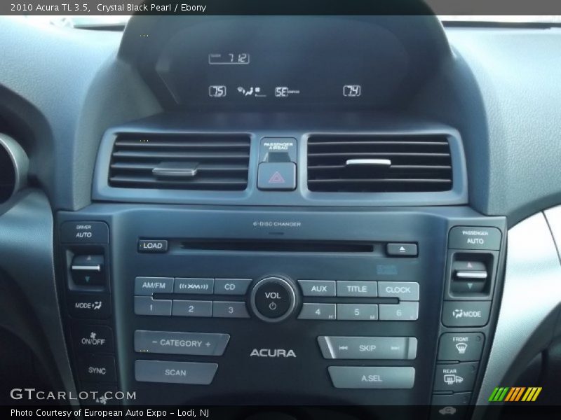 Crystal Black Pearl / Ebony 2010 Acura TL 3.5