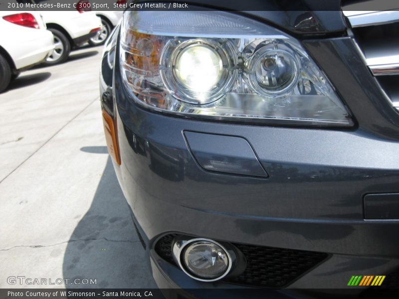 Steel Grey Metallic / Black 2010 Mercedes-Benz C 300 Sport