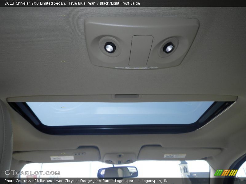 True Blue Pearl / Black/Light Frost Beige 2013 Chrysler 200 Limited Sedan