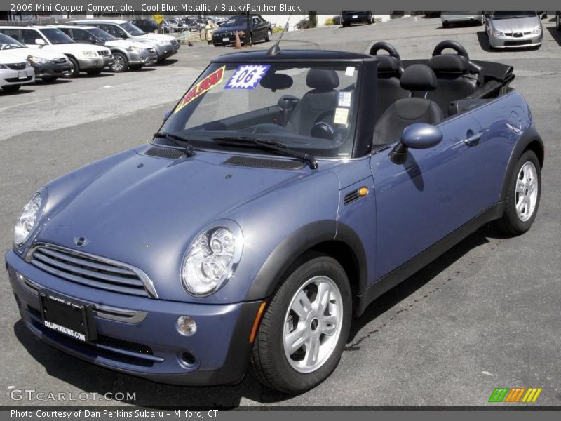 Cool Blue Metallic / Black/Panther Black 2006 Mini Cooper Convertible
