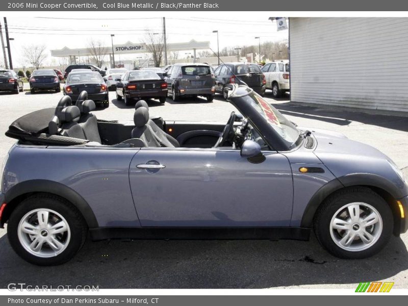 Cool Blue Metallic / Black/Panther Black 2006 Mini Cooper Convertible