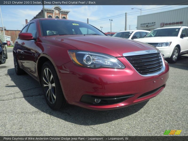 Deep Cherry Red Crystal Pearl / Black 2013 Chrysler 200 S Sedan
