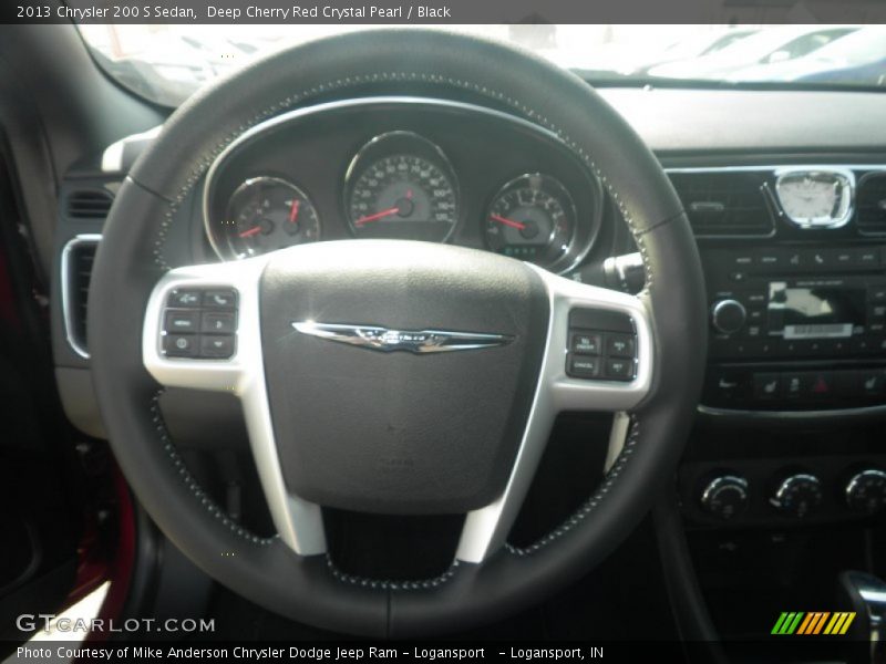 Deep Cherry Red Crystal Pearl / Black 2013 Chrysler 200 S Sedan