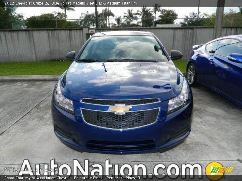 Blue Topaz Metallic / Jet Black/Medium Titanium 2012 Chevrolet Cruze LS