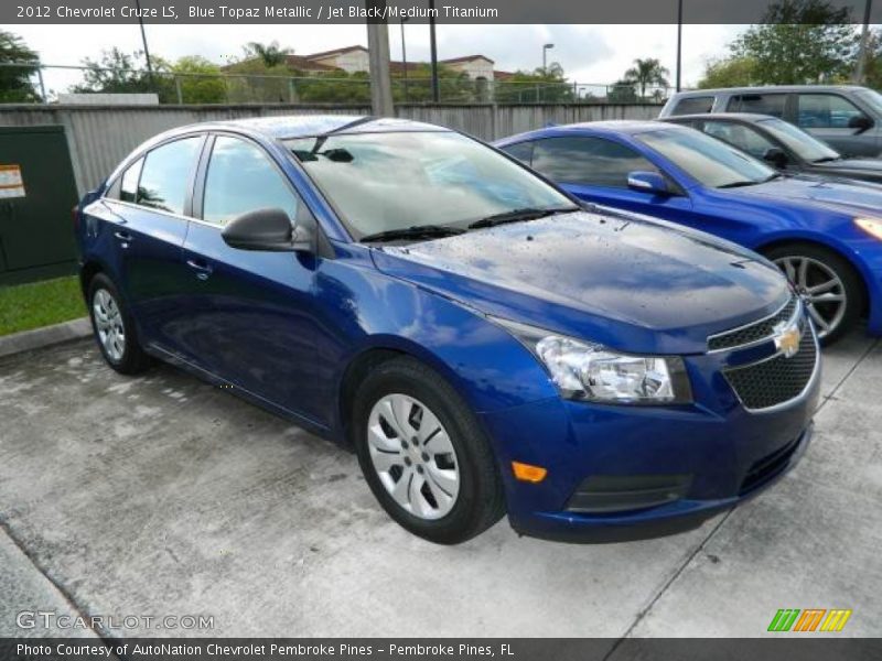 Blue Topaz Metallic / Jet Black/Medium Titanium 2012 Chevrolet Cruze LS