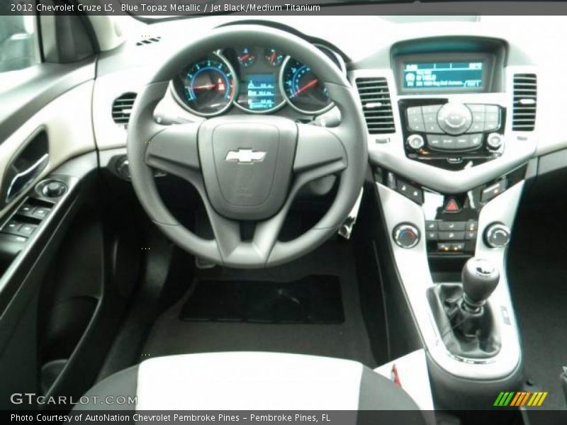 Blue Topaz Metallic / Jet Black/Medium Titanium 2012 Chevrolet Cruze LS