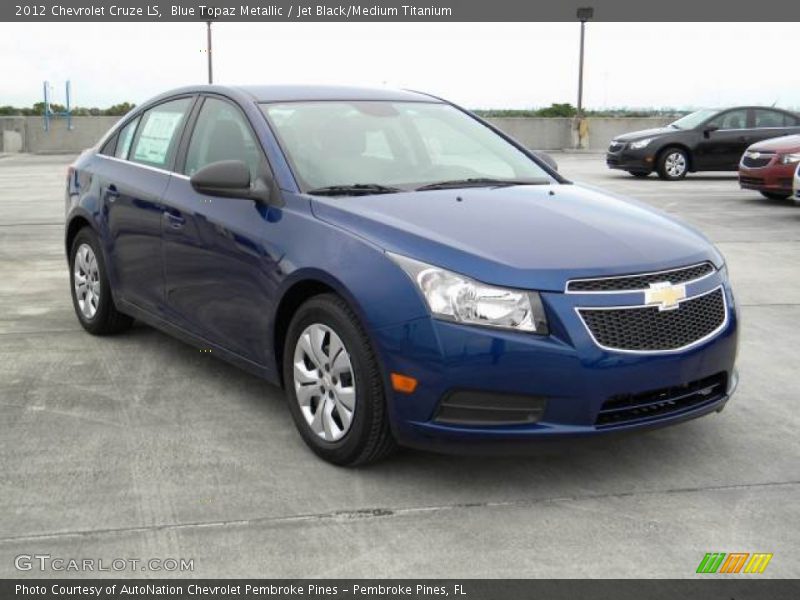 Blue Topaz Metallic / Jet Black/Medium Titanium 2012 Chevrolet Cruze LS