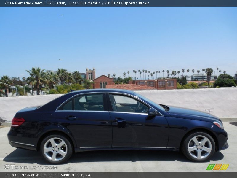 Lunar Blue Metallic / Silk Beige/Espresso Brown 2014 Mercedes-Benz E 350 Sedan