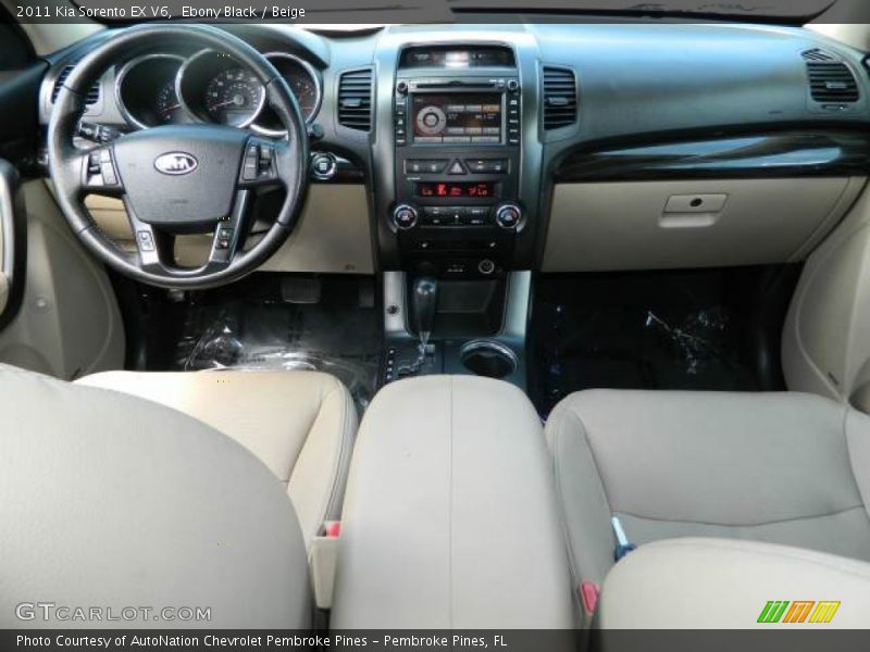 Ebony Black / Beige 2011 Kia Sorento EX V6