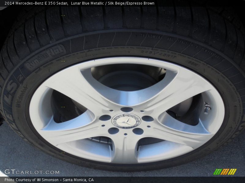 Lunar Blue Metallic / Silk Beige/Espresso Brown 2014 Mercedes-Benz E 350 Sedan