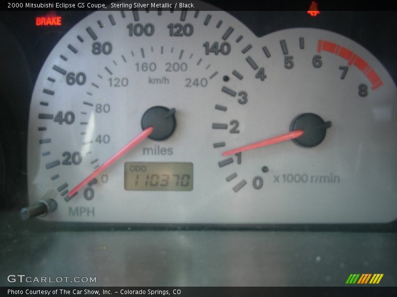 Sterling Silver Metallic / Black 2000 Mitsubishi Eclipse GS Coupe