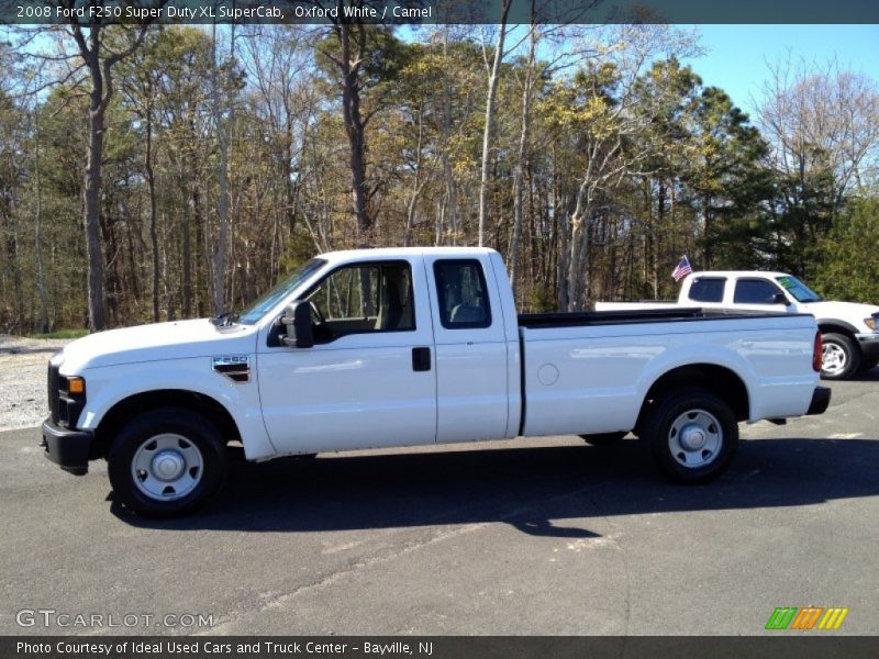 Oxford White / Camel 2008 Ford F250 Super Duty XL SuperCab
