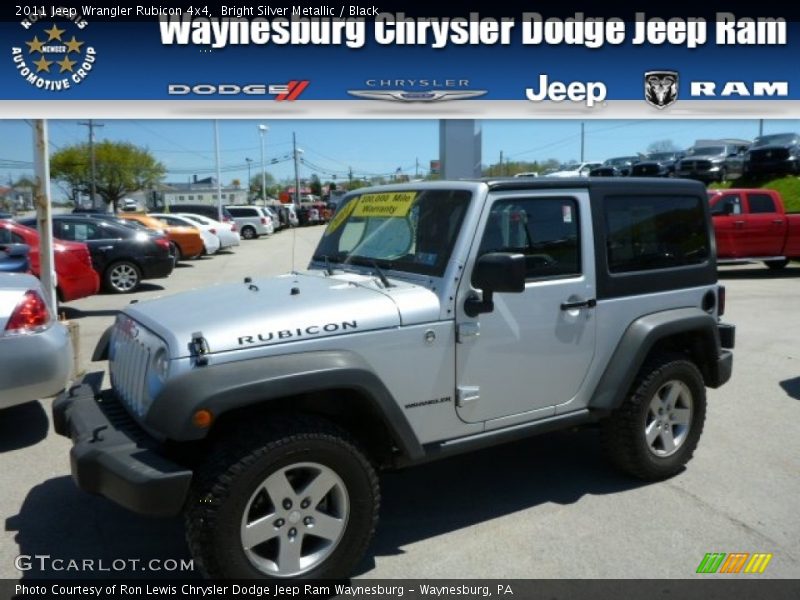 Bright Silver Metallic / Black 2011 Jeep Wrangler Rubicon 4x4