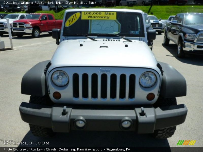 Bright Silver Metallic / Black 2011 Jeep Wrangler Rubicon 4x4